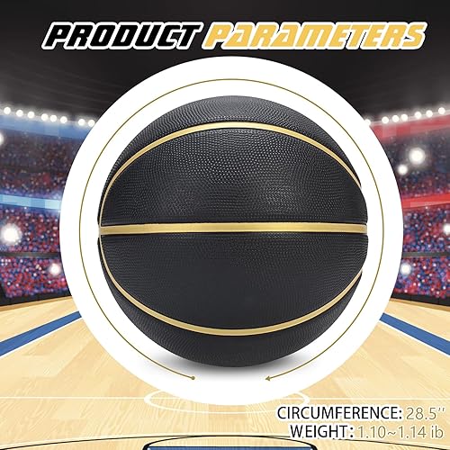 Miniatura 61 de Balón de baloncesto de goma oficial para interiores y exteriores, para hombres, tamaño 3/4/5/6/7 para niños, jóvenes, adolescentes, niños y niñas,