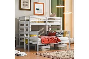 Harper & Bright Designs Twin Over Queen Bunk Bed