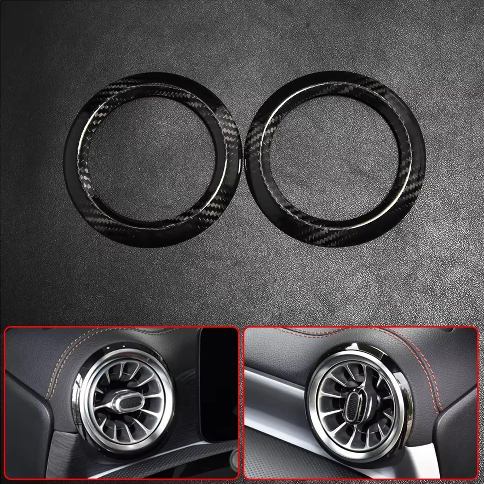 Compatible Con Benz Para CLA C118 2019 2020 2021 2022 2023 2024 2025 2026 Salida Ventilación Interior Coche Moldura Anillo CA