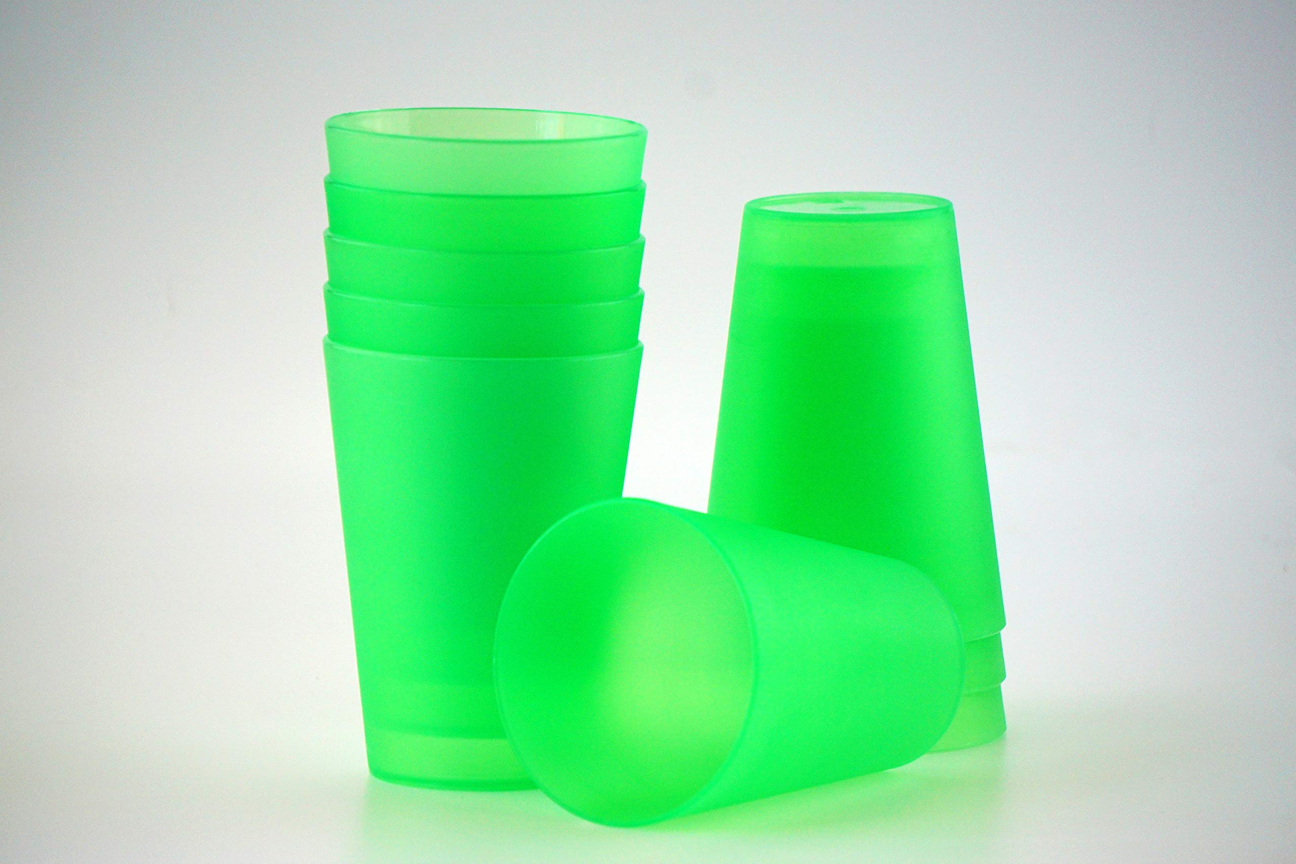 S&S-Shop 200 plastikowych kubków do picia 0,4 l – zielone – kubki wielokrotnego użytku / kubki imprezowe/kubki