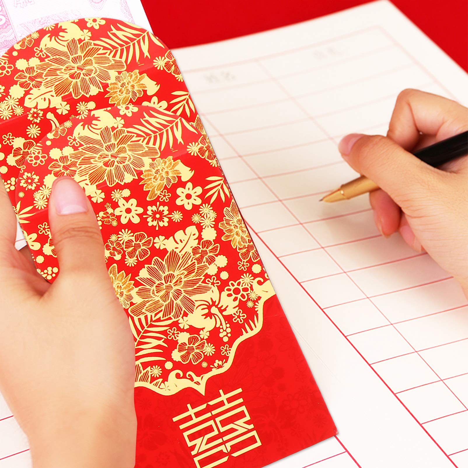 16pcs Chinese Wedding Red Envelopes (Hong Bao) - Traditional Lucky Money Packets - View #8