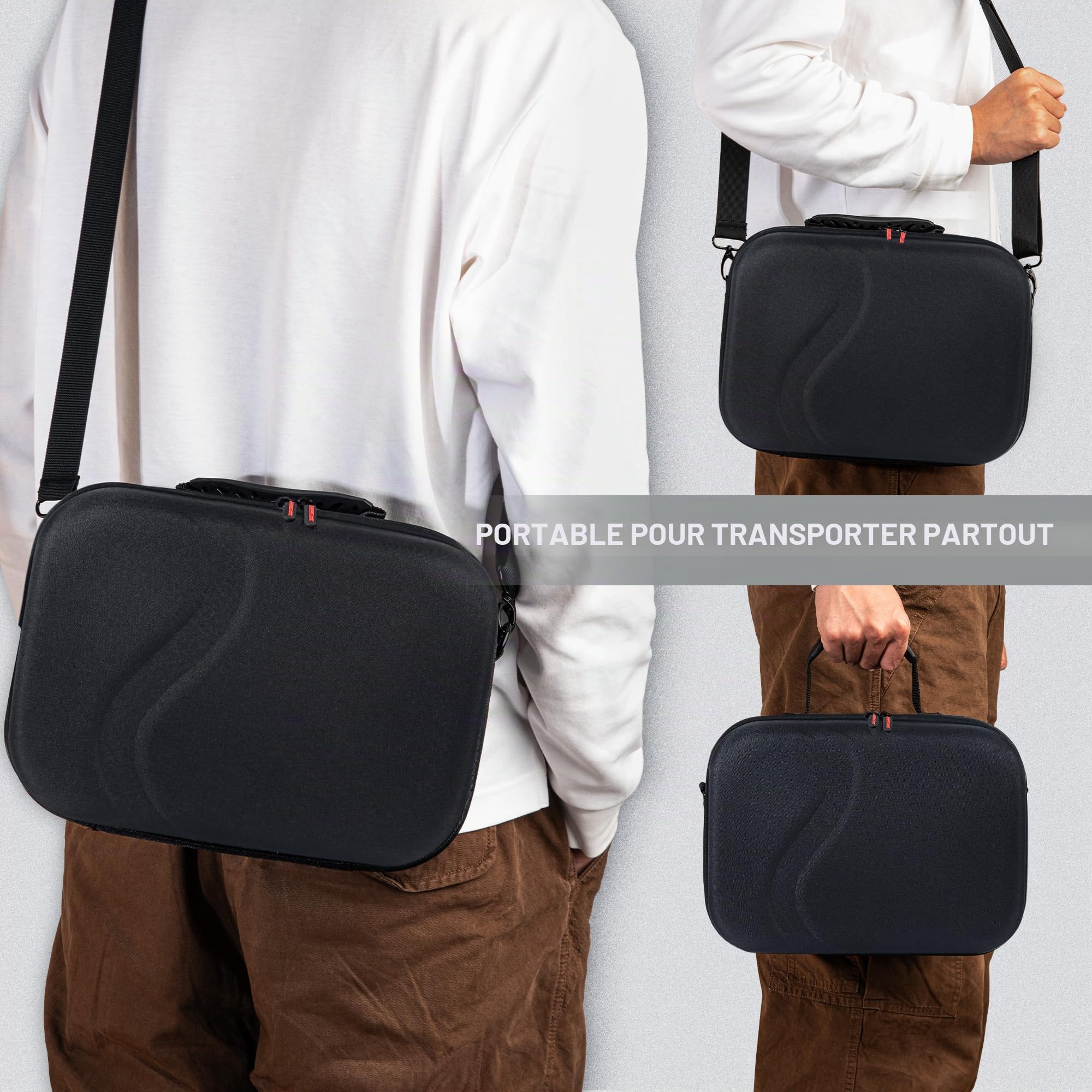 Grand étui de transport pour Meta Quest 3S/Quest 3, étui de voyage rigide pour BOBOVR S3 Pro/Kiwi, sangle de tête de batterie, contrôleurs et autres accessoires, sac de voyage portable pour Oculus