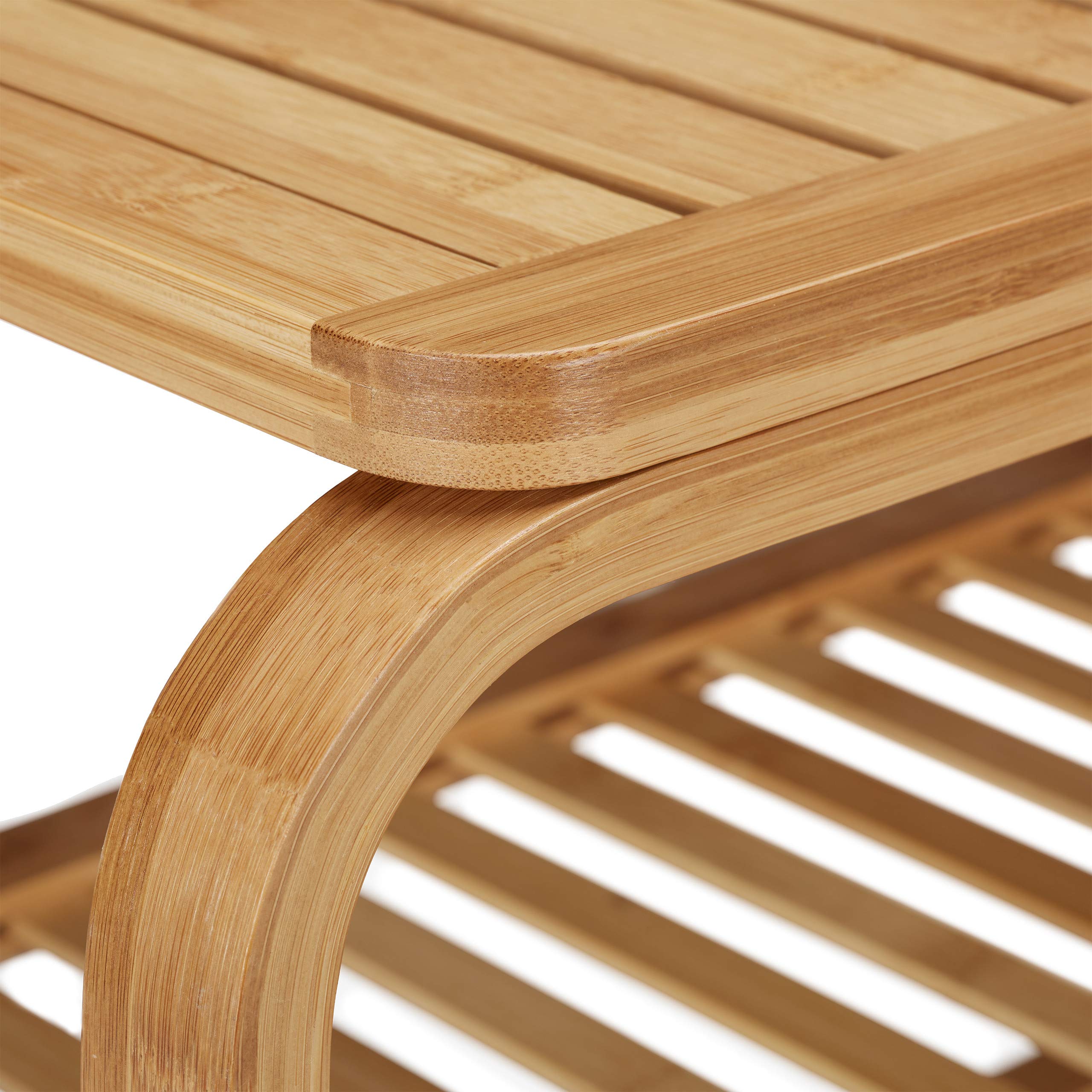 Relaxdays Scarpiera da Ingresso, con Panca, 6 Paia di Scarpe, per Bagno & Camera, 2 Ripiani, 45 x 70 x 30 cm, naturale