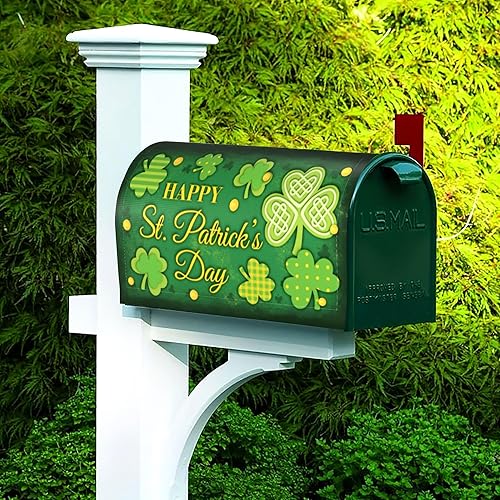 Miniatura 72 de Funda magnética para buzón de Navidad, diseño de árbol de copo de nieve de invierno, para jardín, patio, decoración del hogar, tamaño estándar, 21 x