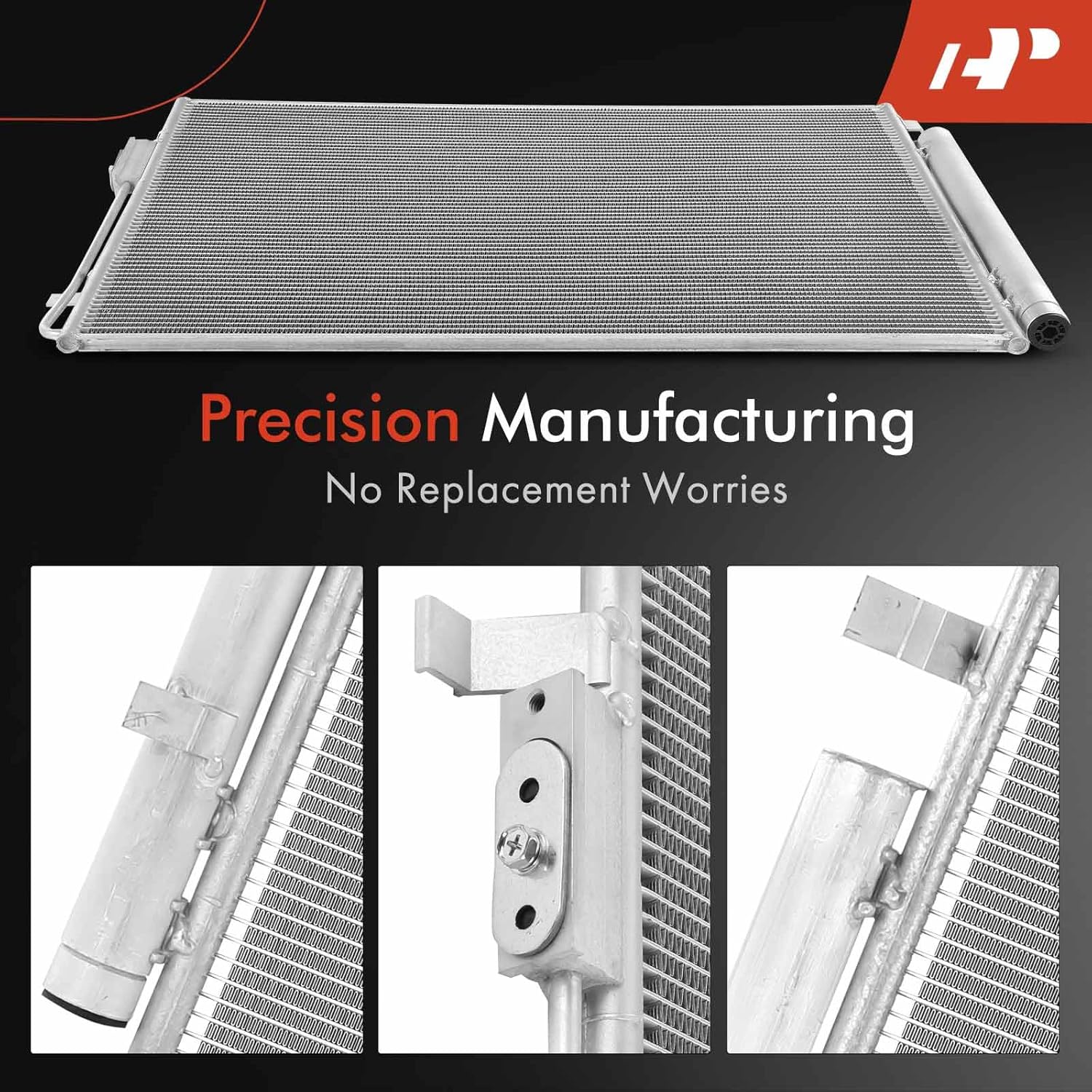 A-Premium Air Conditioning A/C Condenser Compatible with Kia Sportage 2023 2.5L & Hyundai Tucson 2022 2.5L, Front, Replace# 97606N7600