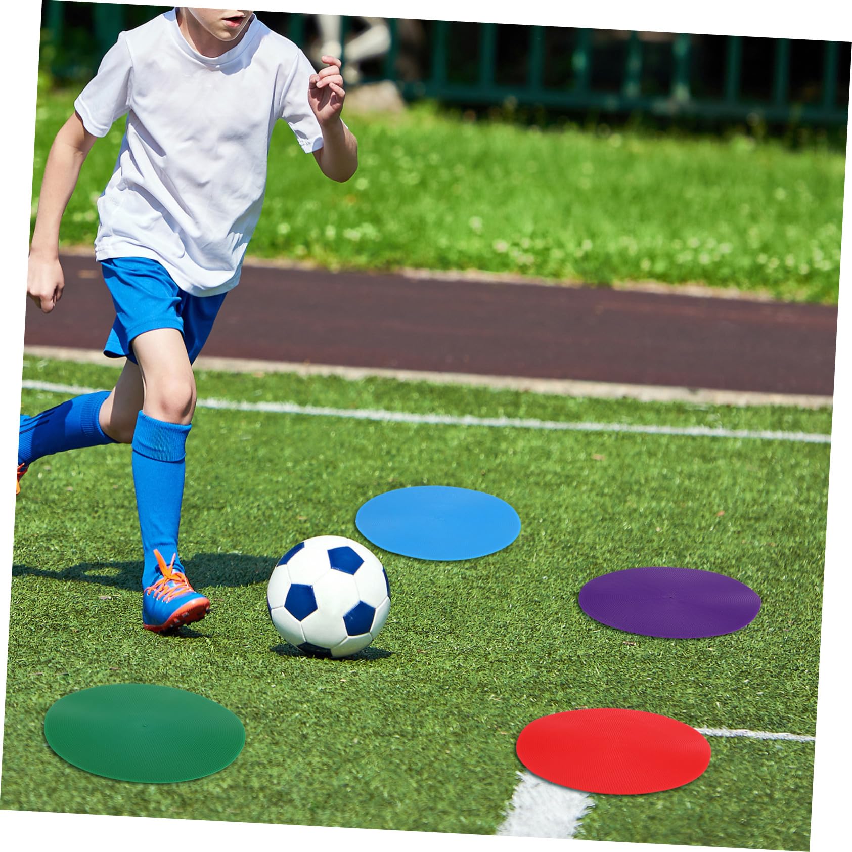 6 Stück Runde Bodenmarkierungen Aus Langlebigem Kunststoff Farbige Agility Spots Für Sport Und Beweglichkeitstraining Flache Markierungspunkte Für Fußball Basketball Und Klassenzimmer