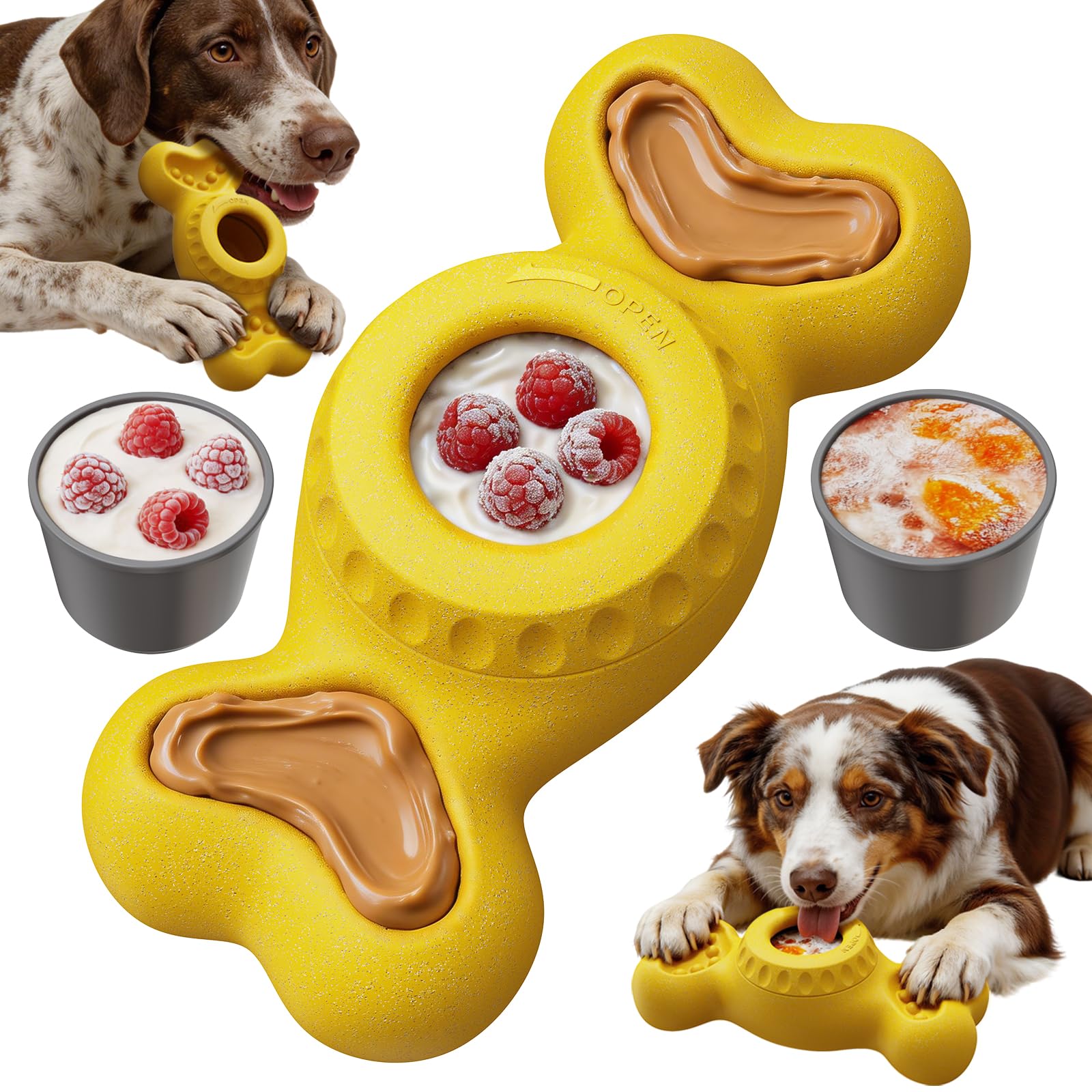 Pet Supplies : KADTC 3-in-1 Frozen Treat, Lick, Tough Chew Dog Toy