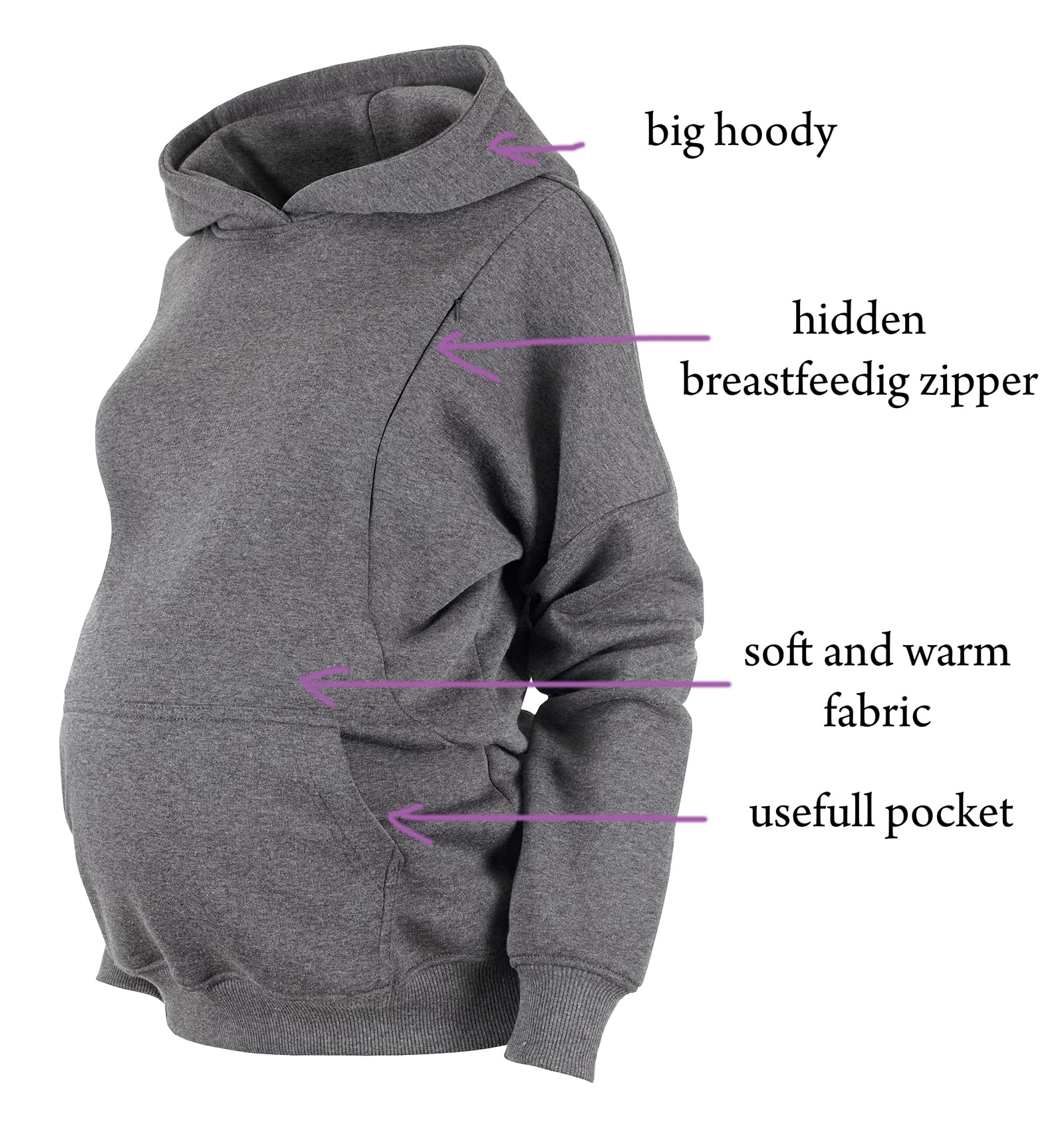 MijaCulture Molly M001 moda ciążowa 2 w 1 sweter do karmienia