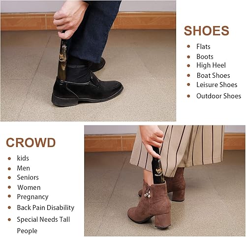 Miniatura 6 de Tibetanhorn Bocina para zapatos, cuerno de yak tibetano natural hecho a mano para hombres, mujeres, niños, botas y todos los zapatos (paquete de 2),