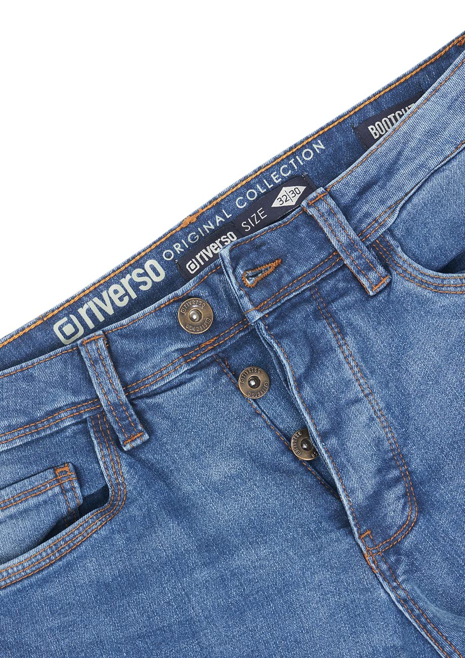 riverso RIVFalko - Pantalones vaqueros para hombre (29 W, 40 W, 30 L, 36 L), color negro, azul y gris