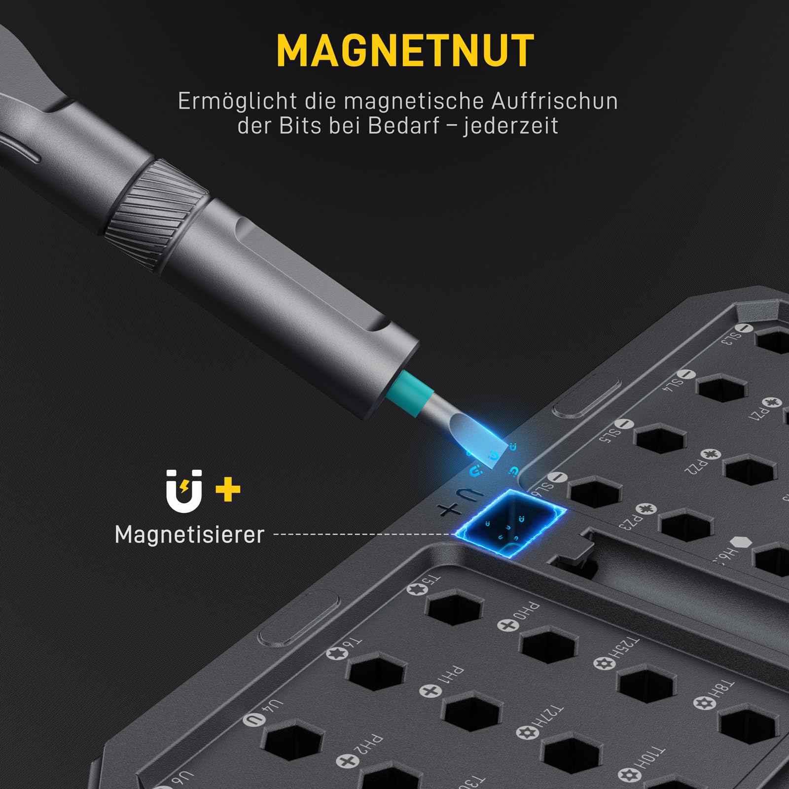 Magnetische schroevendraaierset, 40-in-1, ratelschroevendraaier voor meubelmontage