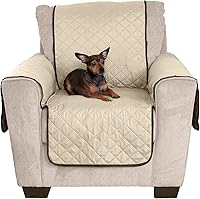 Vista 2 de Furhaven - Funda para muebles de sala de estar para perros y gatos, protector reversible de dos tonos, resistente al agua, lavable, color expreso