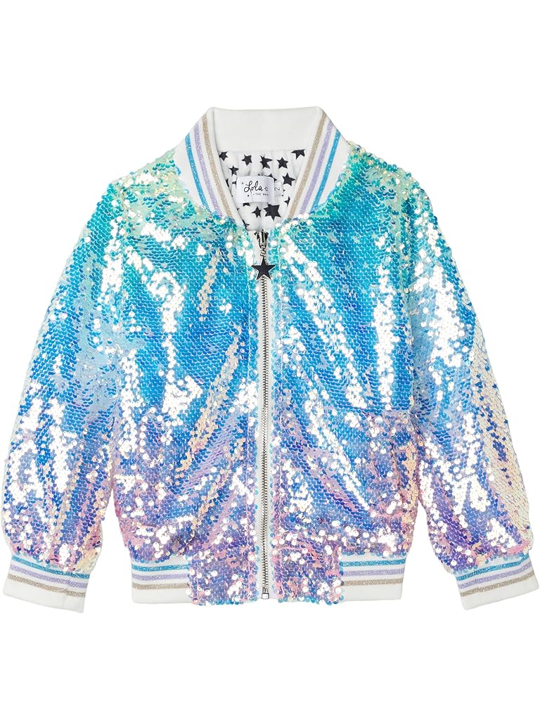 Multi Lola and The Boys Icy Ombre Sequin Jacket (Toddler/Little Kid/Big Kid)