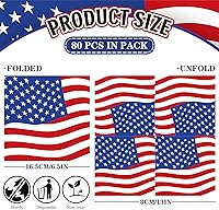 Vista 2 de Whaline Servilletas de papel patrióticas de 6.5 x 6.5 pulgadas, servilletas desechables con bandera estadounidense, 4 de julio, diseño de estrellas