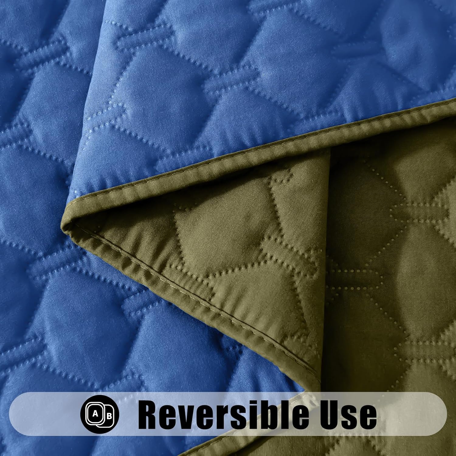 Smiry Waterproof Dog Bed Cover Blanket, Soft Reversible Pet Blanket, Washable Leakproof Cats Dogs Couch Cover for Sofa, Couch, Furniture (30x70 Inch, Green/Navy) - Image 3