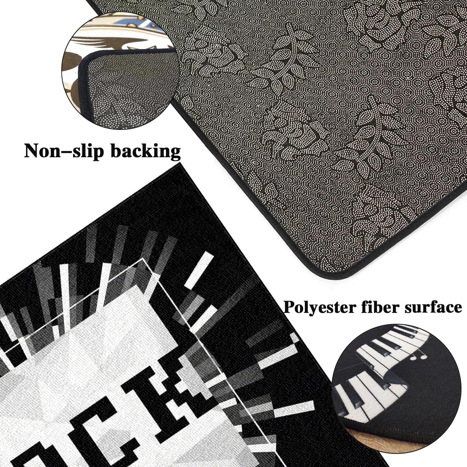 Tappeto per Batteria, Drum Mat, Tappeto Insonorizzante per Batteria Acustica, Tappetino per Batteria Elettronica e Percussioni 230 x 180 cm