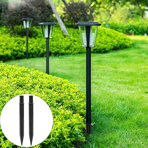 Miniatura 6 de Beaupretty Estacas de paisaje, 8 piezas de estacas de plástico para el suelo, luces solares, estacas de borde de paisaje, estacas resistentes a los