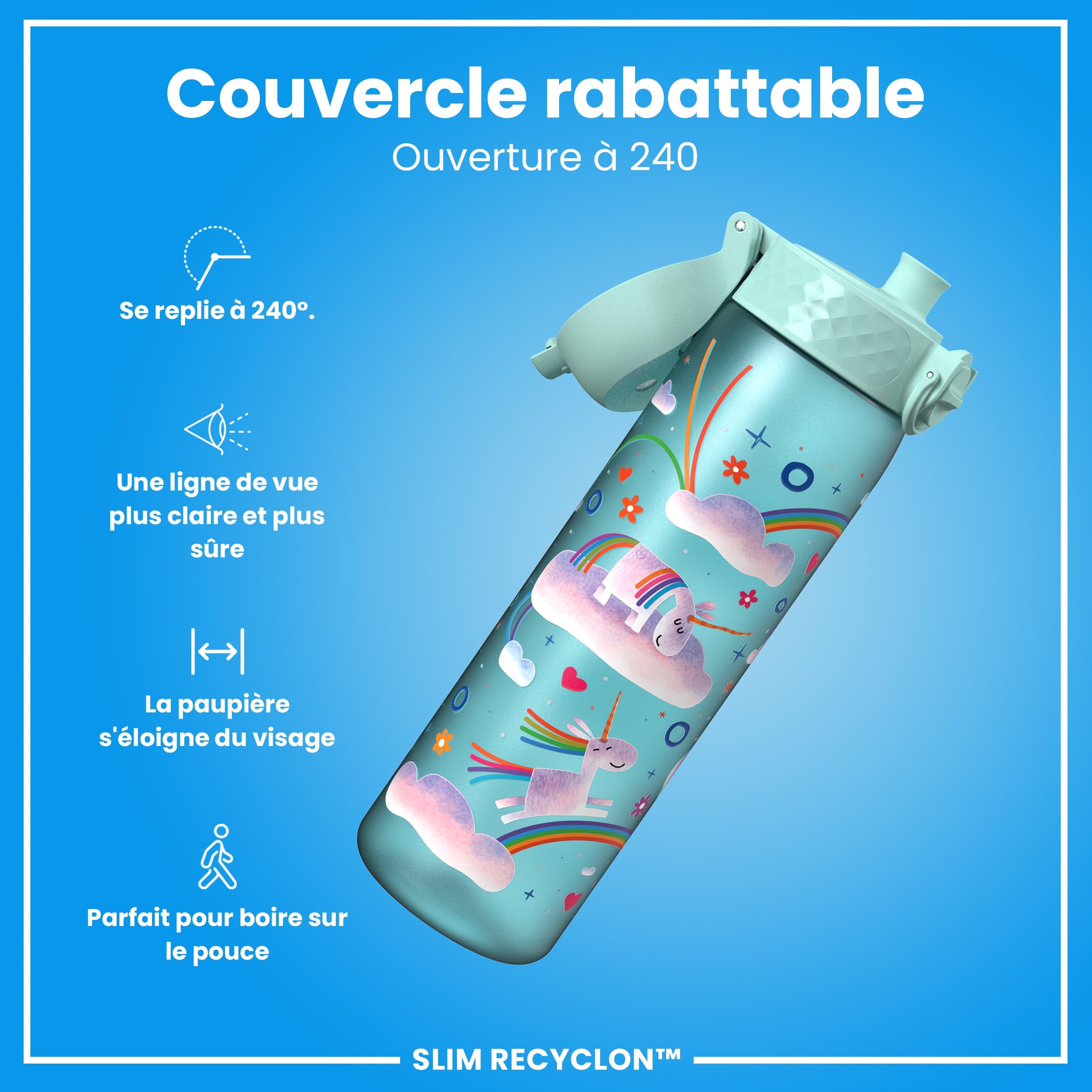 Gourde Ion8 500 Ml – Isolation Double Paroi, Acier 304, Anti-fuite, Passe Au Lave-vaisselle