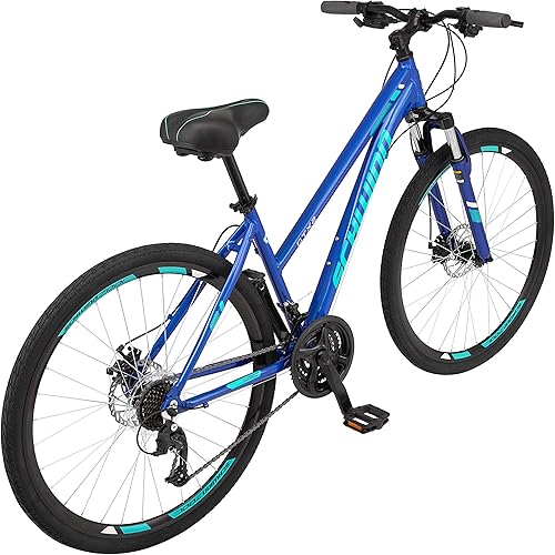 Miniatura 2 de Schwinn GTX Comfort - Bicicleta híbrida para adultos, para hombres y mujeres, bicicleta deportiva doble, ruedas de 700c, marco de aluminio ligero