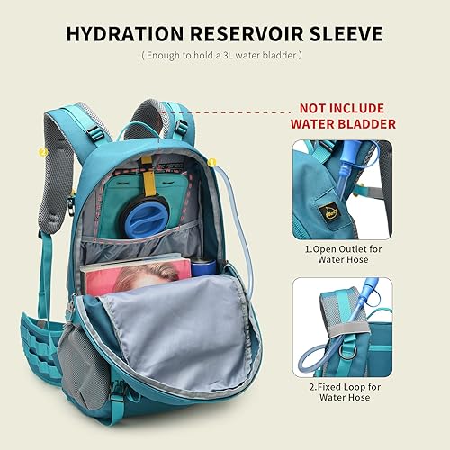 Miniatura 5 de SKYSPER Mochila de senderismo para hombres y mujeres, mochila de viaje de 35 litros, impermeable, mochila de campamento ligera para exteriores