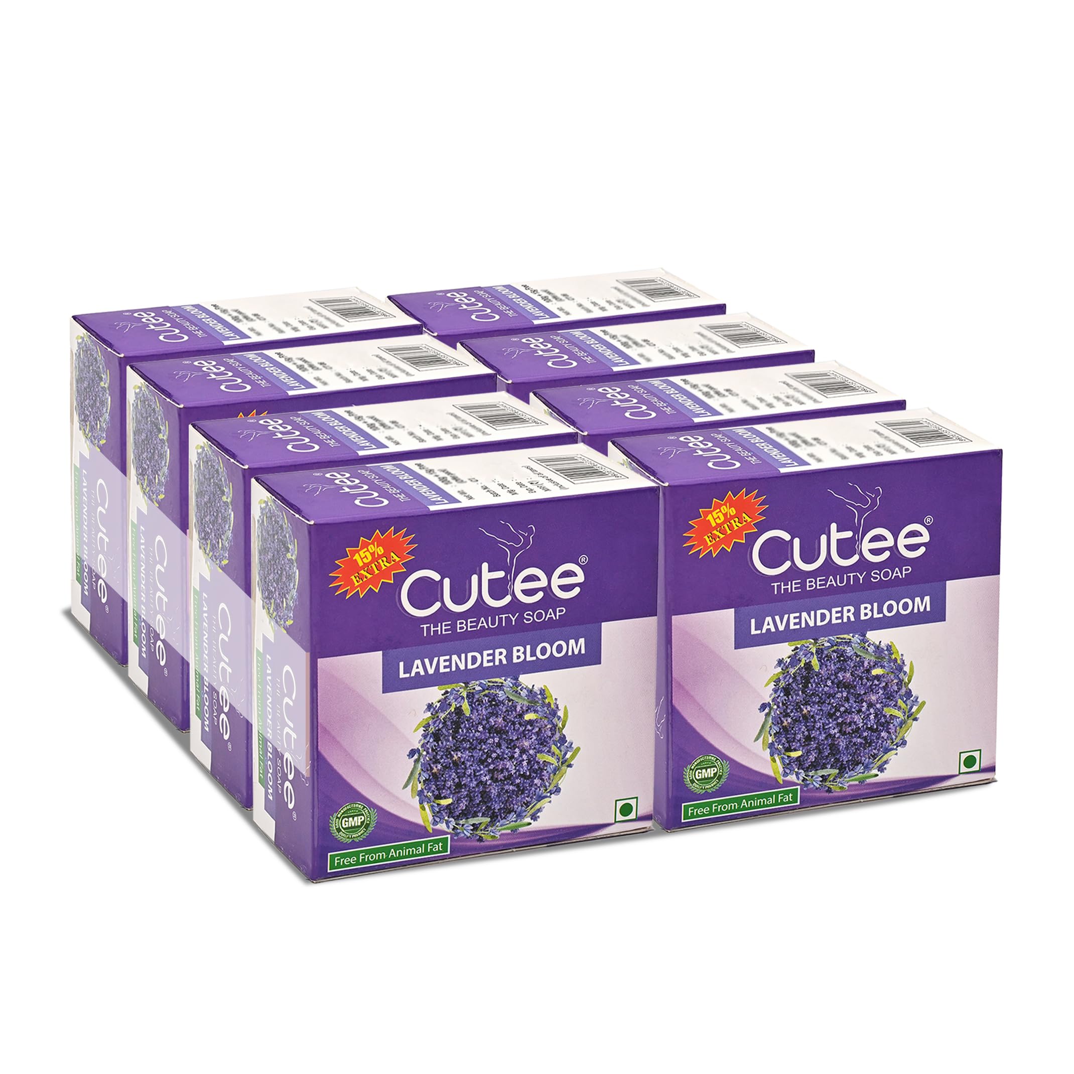 Lavender Natural Bathing Soap for Skin Moisturization, Ideal for All Skin Types, Lavender Long-Lasting Fragrance, 115g Each (Bathing Soaps Pack of 8)