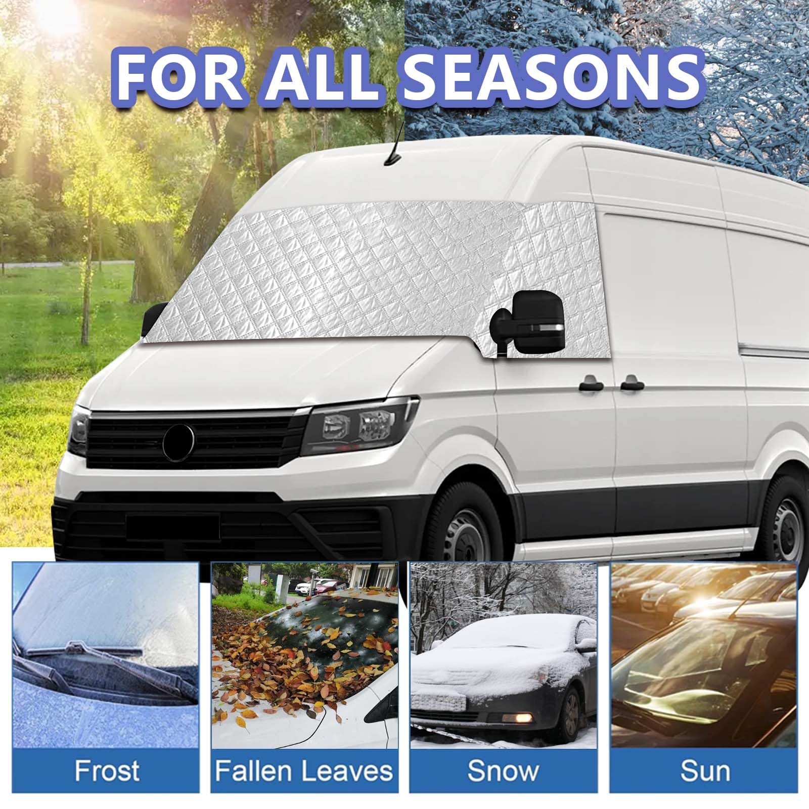 Scheibenabdeckung kompatibel mit VW Crafter II Grand California MAN TGE 2017-2026 UV-Schutz Windschutzscheibe