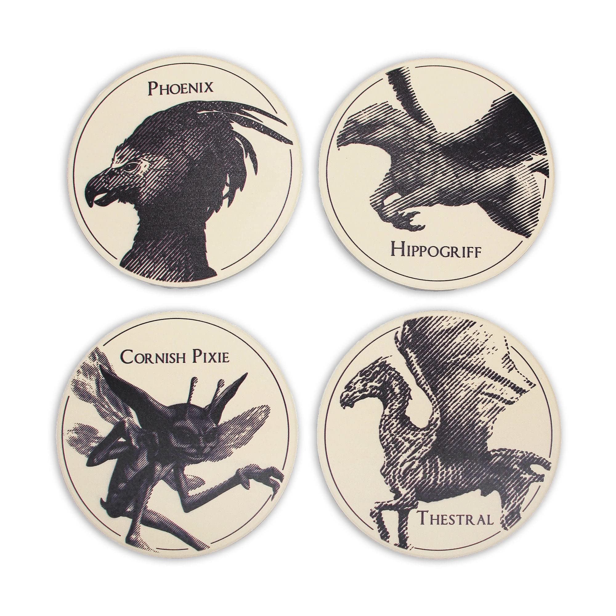 Half Moon Bay - Harry Potter Magical Creatures  - Set of 4 Ceramic Coasters