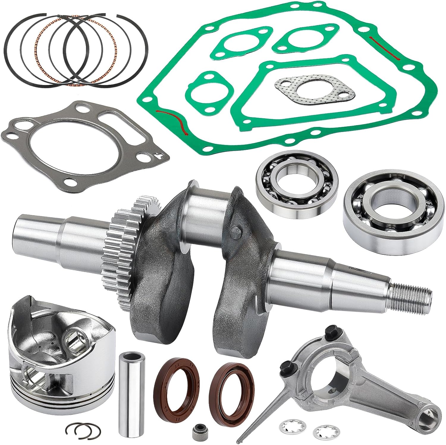 357cc Engine Rebuild Kit Crankshaft Connecting Rod STD Piston w/Gaskets Seal For Yamaha G21 G22 G27 G28 YDR-A 2001-2016 JN6-11400-00-00