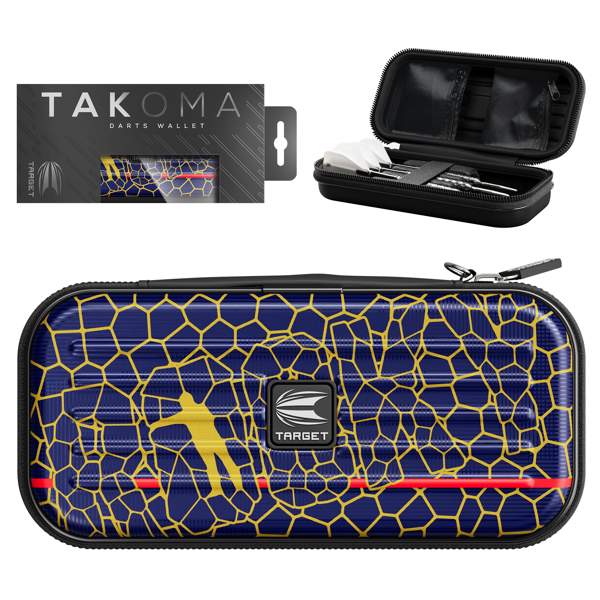 TARGET Darts Josh Rock Takoma Wallet, Regular - Etui na rzutki Josh Rock, uchwyt na rzutki, portfel na rzutki, etui do przechowywania zestawu rzutek, etui na rzutki „Rocky”, profesjonalne akcesoria