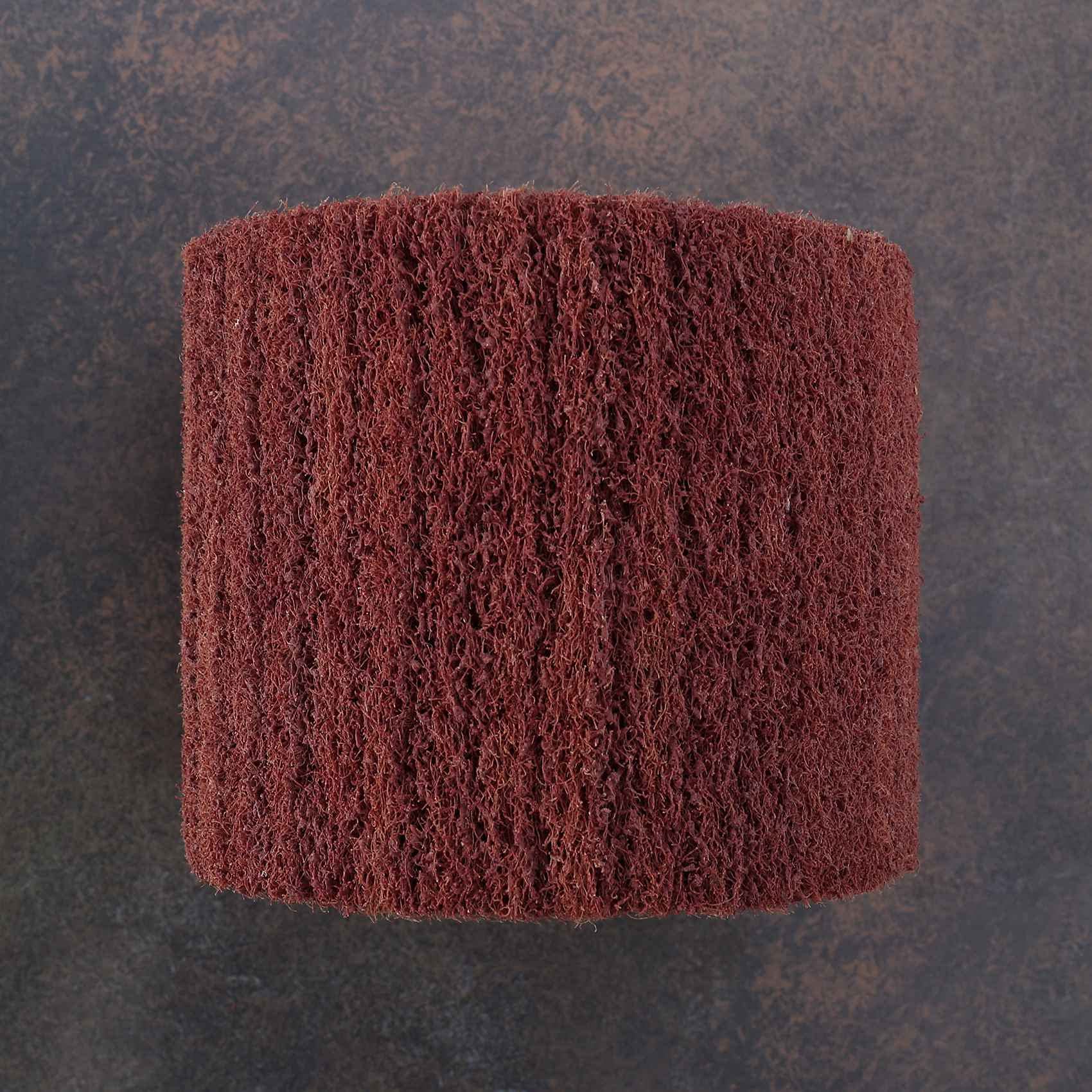 120 x 100 x 19 mm P80 non tissé nylon rabat pinceau satin dessin polissage ébavurage tambour roue pour acier inoxydable