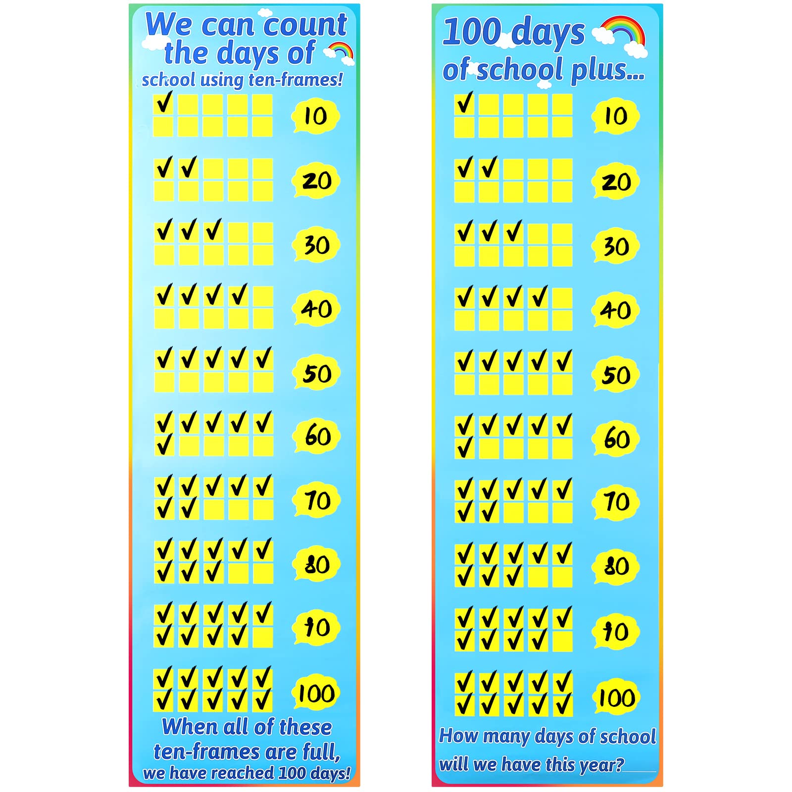 Buy 2 Pieces 100 Days Countdown s 100 Plan Paper Countdown Schedule Chart Show Your Countdown