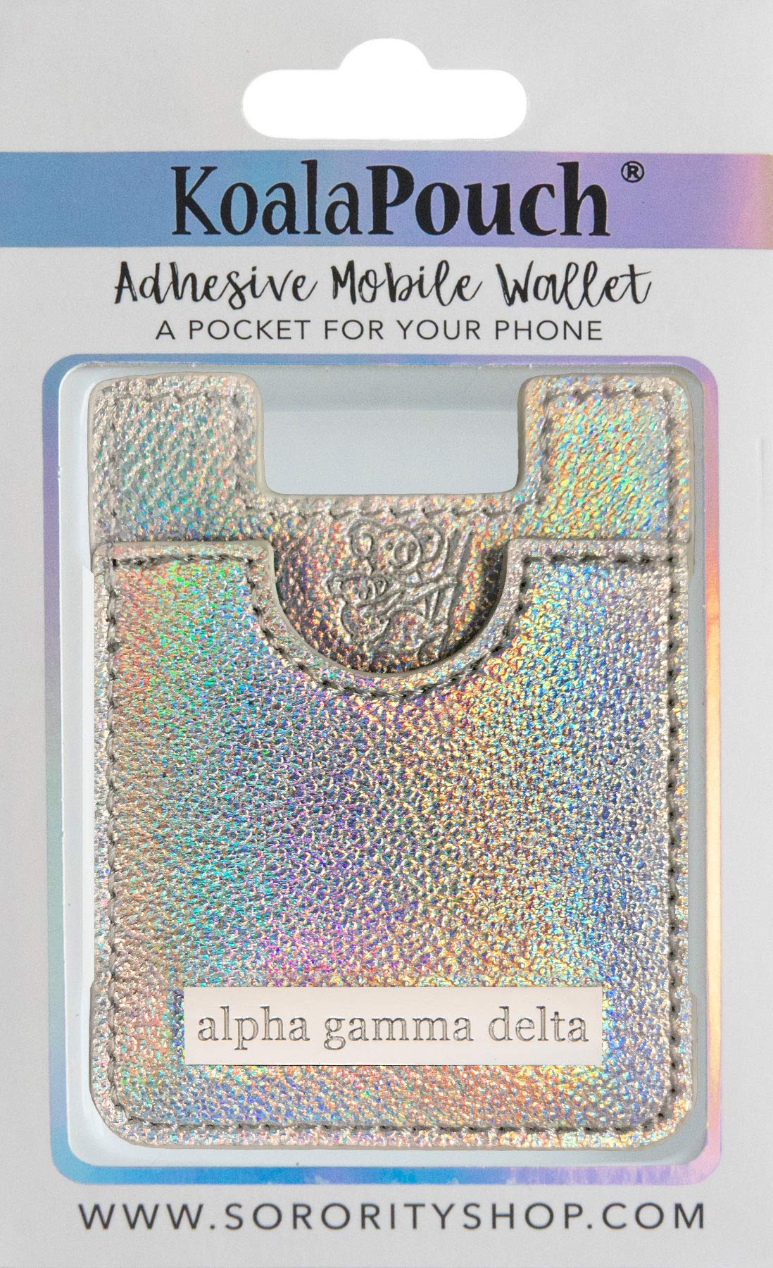Sorority Shop Alpha Gamma Delta - Glitter Koala Pouch (Holographic)