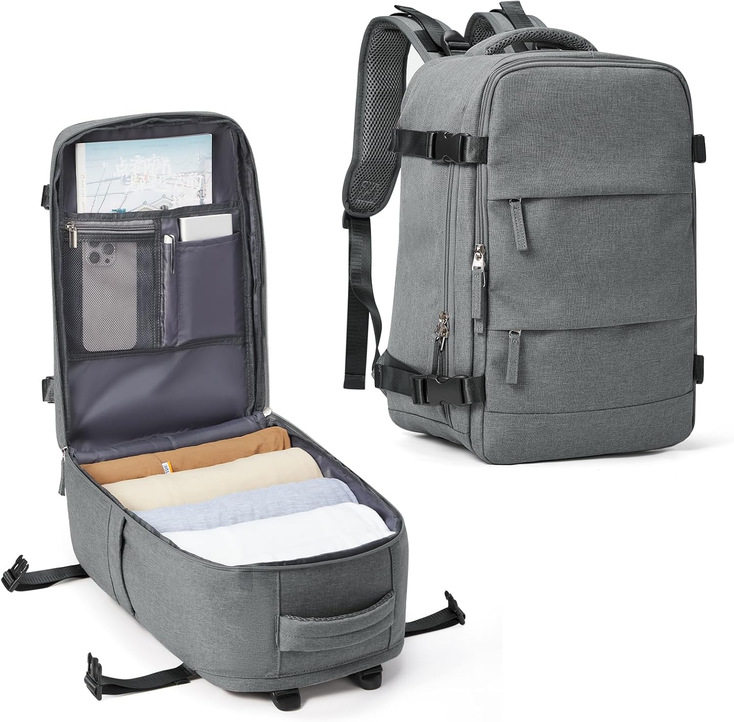 SZLX Zaino Ryanair 40 x 30 x 20 cm Aspirapolvere con pompa Zaino Ryanair 40 x 20 x 25 cm Zaino da viaggio da donna Wizzair Bagaglio a mano per laptop 14 pollici Borse da cabina 45 x 36 x 20 Easyjet con portascarpe