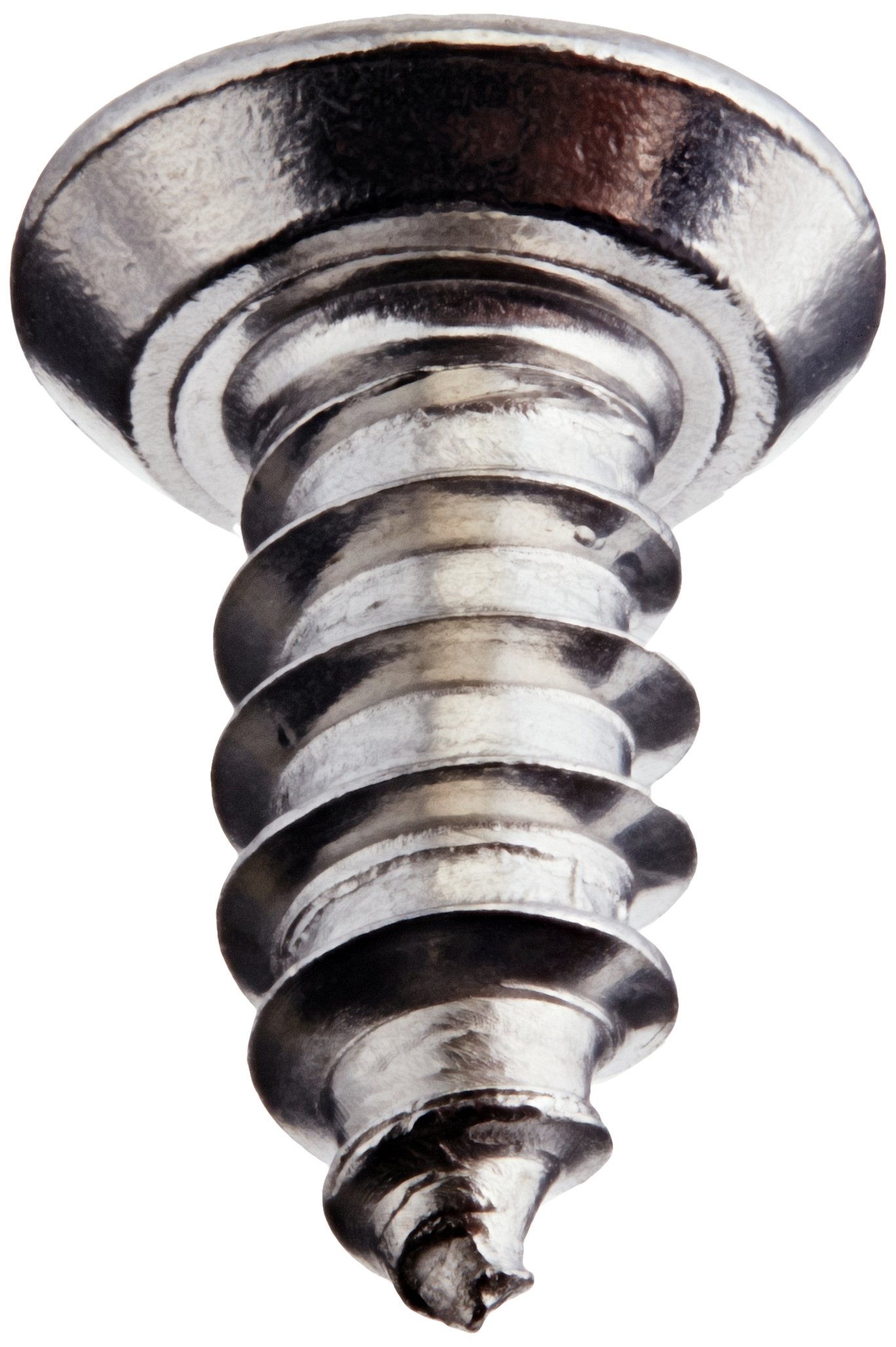 Small Parts 1008ABPU188 18-8 Stainless Steel Sheet Metal Screw, Plain Finish, Undercut 82 degrees Flat Head, Phillips Drive, Type AB, #10 Thread Size, 1/2