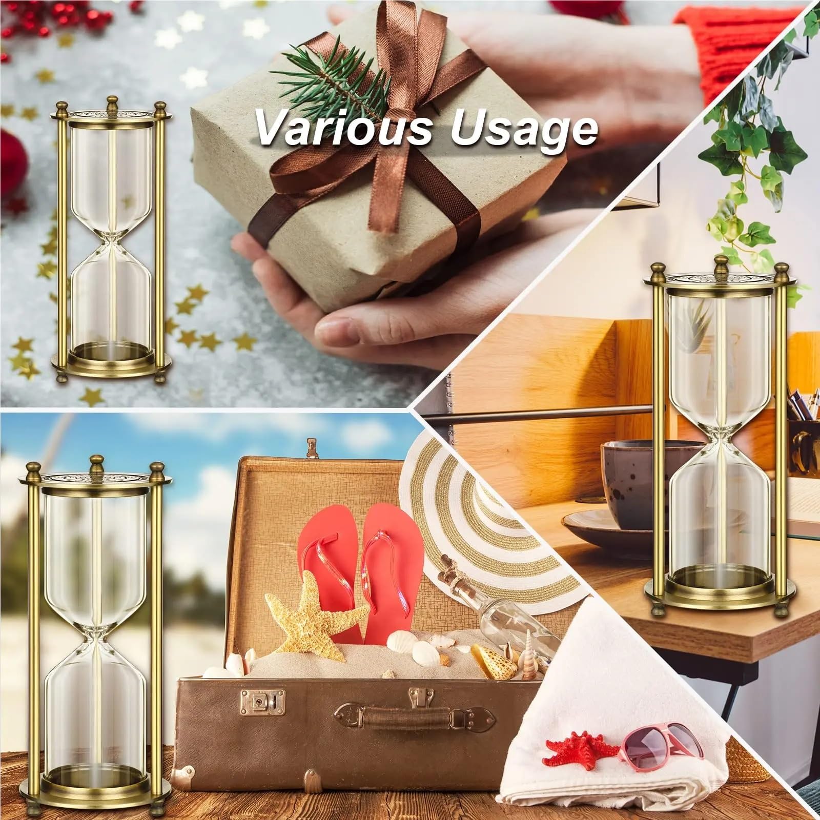 Amazon.com: Fillable Hourglass 2 PCS Empty Hourglass Bottle Glass
