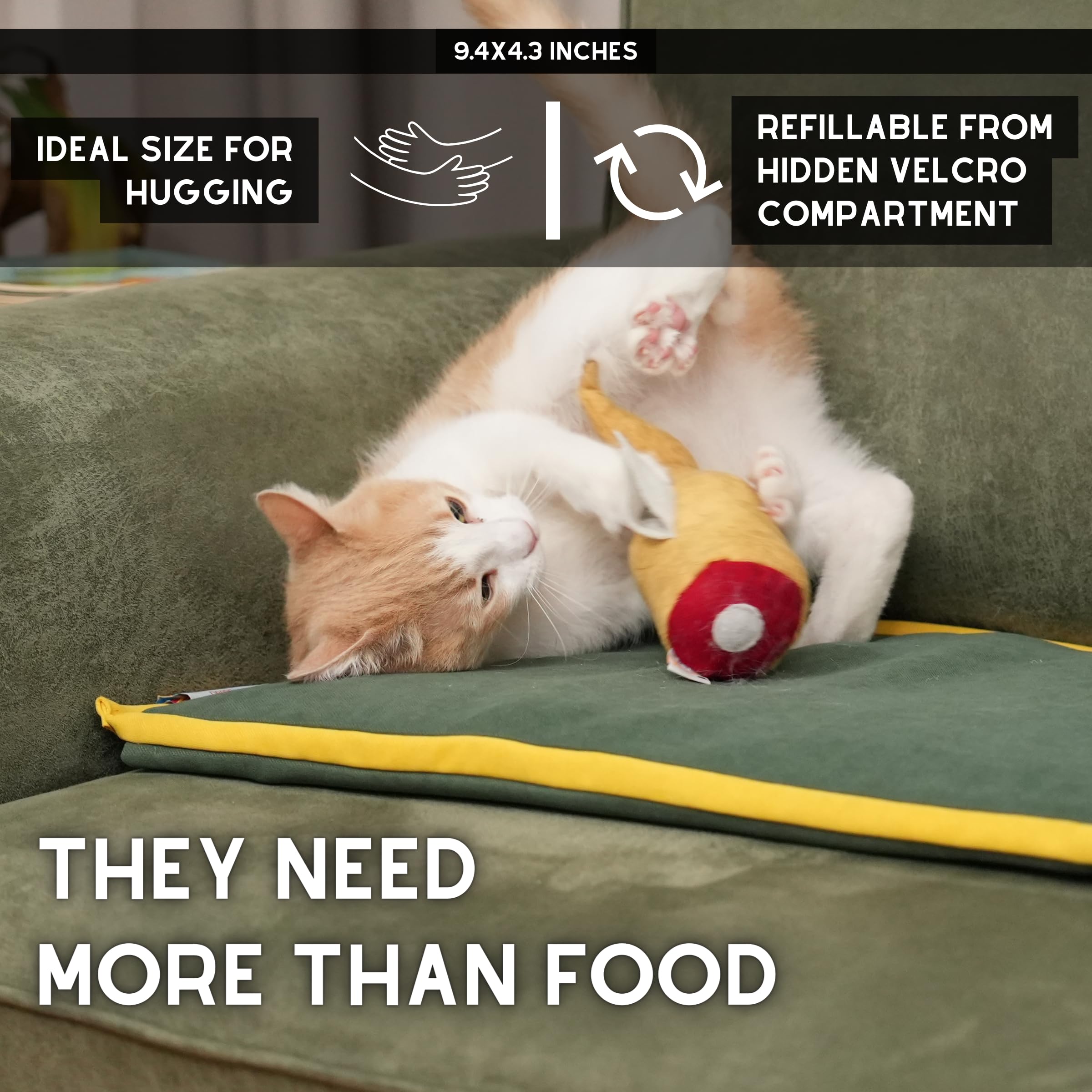 pawdaz Juguete de pescado para gatos, relleno de vid de plata Matatabi y ayuda a aliviar la ansiedad, suministros esenciales de hierba gatera para gatitos, juguetes interactivos grandes para masticar