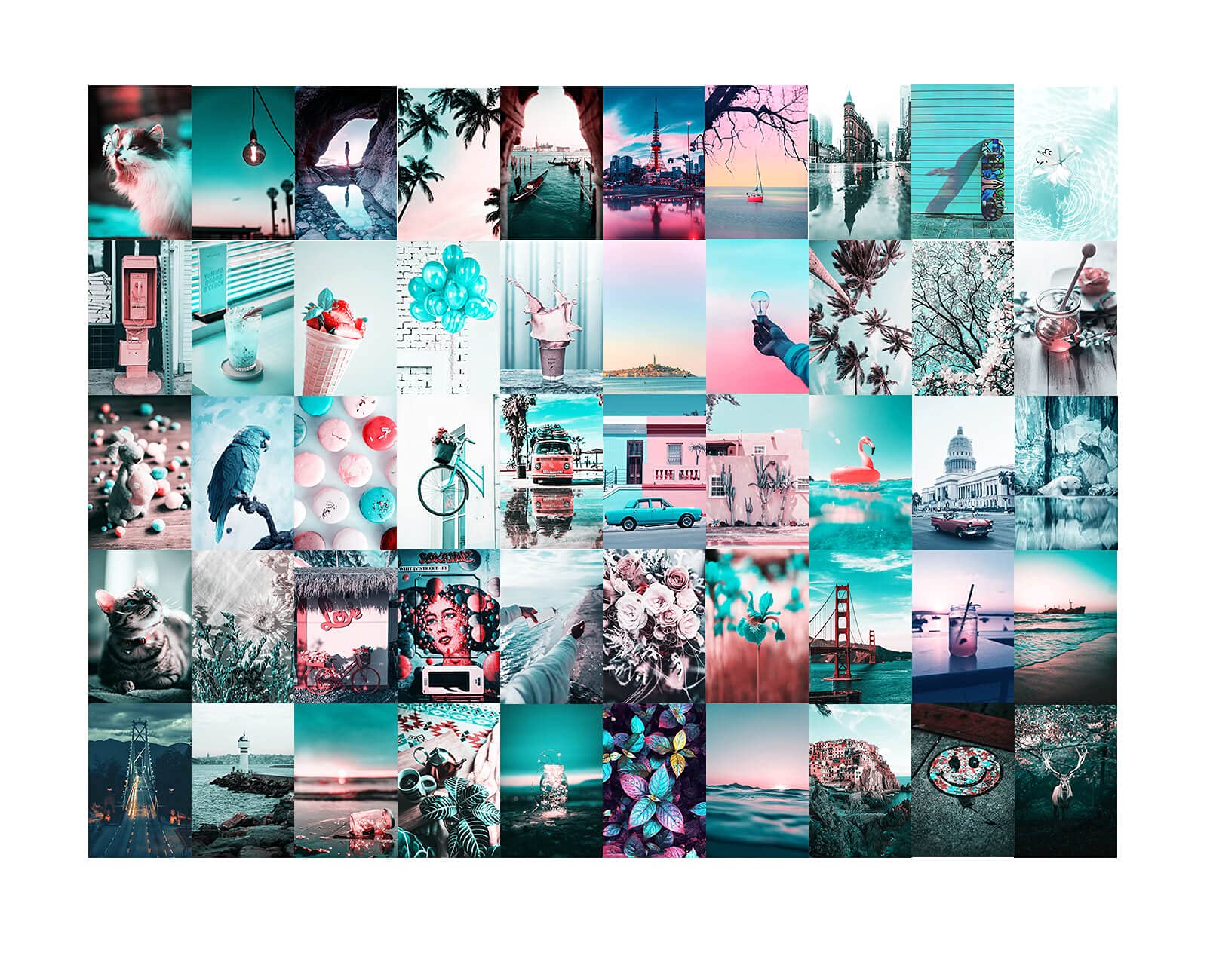 Buy Aesthetic Pictures Wall Collage Kit, Trendy Wall Prints Kit, Small