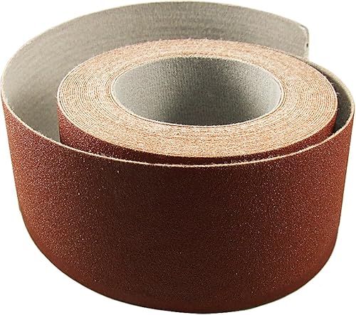 Red Label Abrasives Rollo de lijado de tela de grano 80 de alta calidad (fieltro) de 3 pulgadas x 50 pies (fieltro) para lijadoras de tambor de