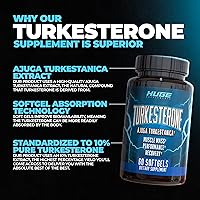 Vista 2 de Suplemento de turkesterona (500 mg) Extracto de Ajuga Turkestanica, mejora la masa muscular magra, el rendimiento del ejercicio, mejora
