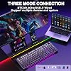 Teclado mecánico inalámbrico AULA S98 Pro con pantalla y perilla, 2.4GHz/USB-C/BT5.0, intercambiable en caliente, switches lineales prelubricados, keycaps PBT impresos lateralmente, retroiluminación RGB 7