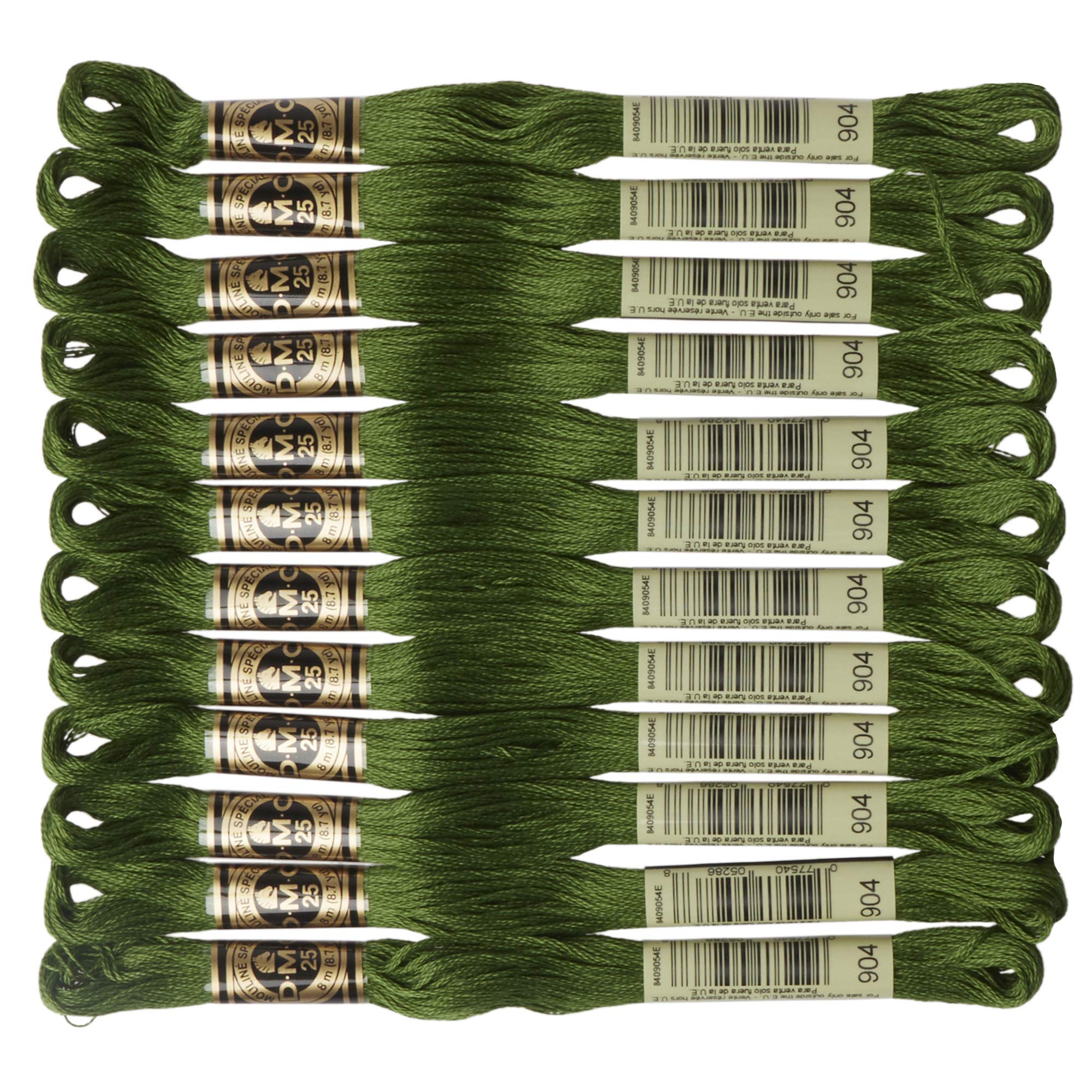 DMC 6-Strand Embroidery Cotton Floss, Very Dark Parrot Green