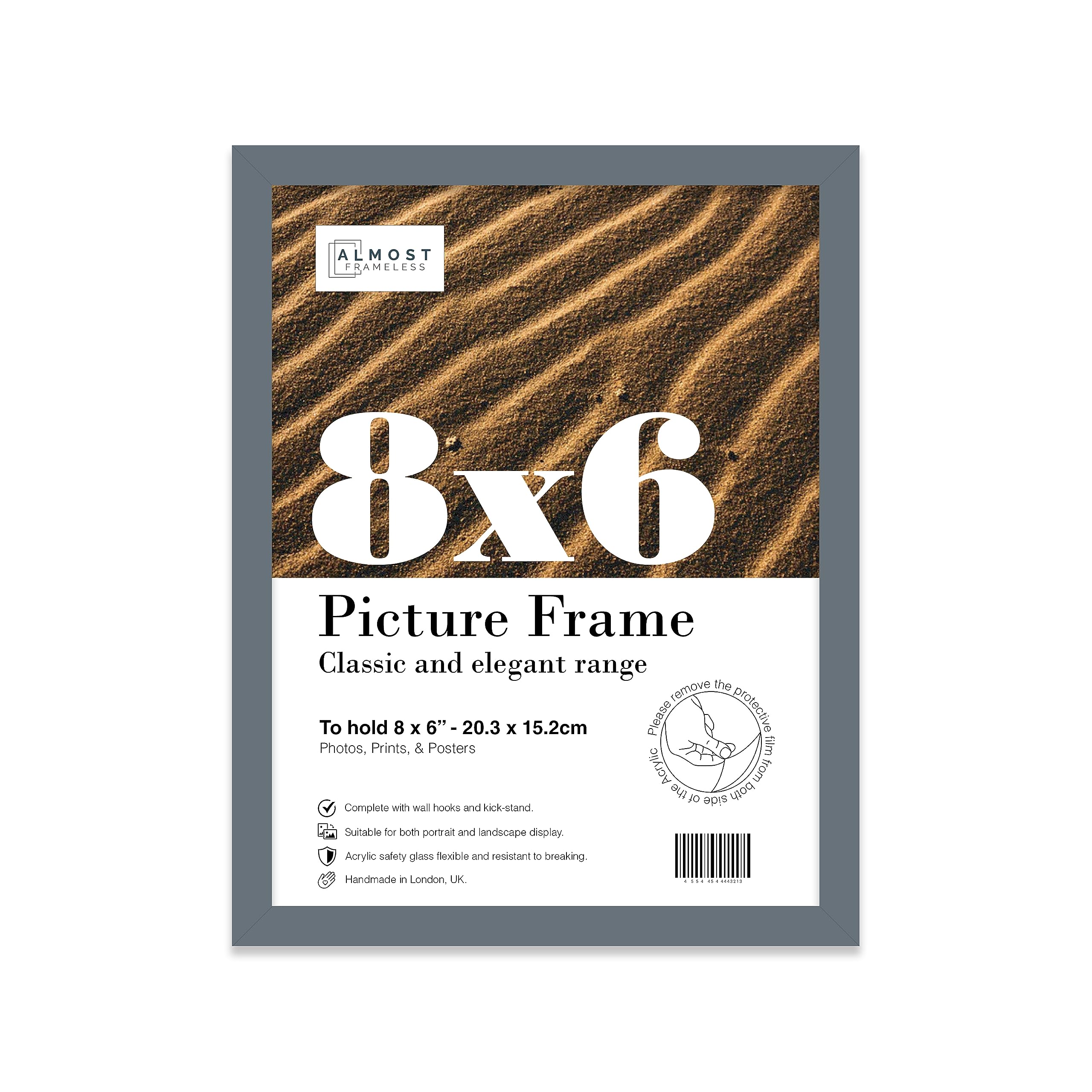 8X6 Grey Picture Frame (15.2 X 20.3Cm) PosterPhotoArtworkGallery Wall Or Print from B&Q