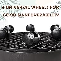 Vista 4 de 14.2 Inch Planter Caddies Rolling Saucer Caddy with Wheels, Heavy Duty Wheeled Stand for Potted Plant, Round Coaster Roller Base Tray with Casters