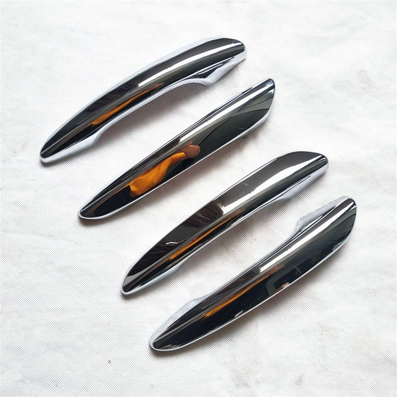 Rinkteea 2 Exterior Car Door Handle For Mazda 3 019 020 Door Handle Cover Trim Abs Plastic Car Accessories 4 Pcs(2)