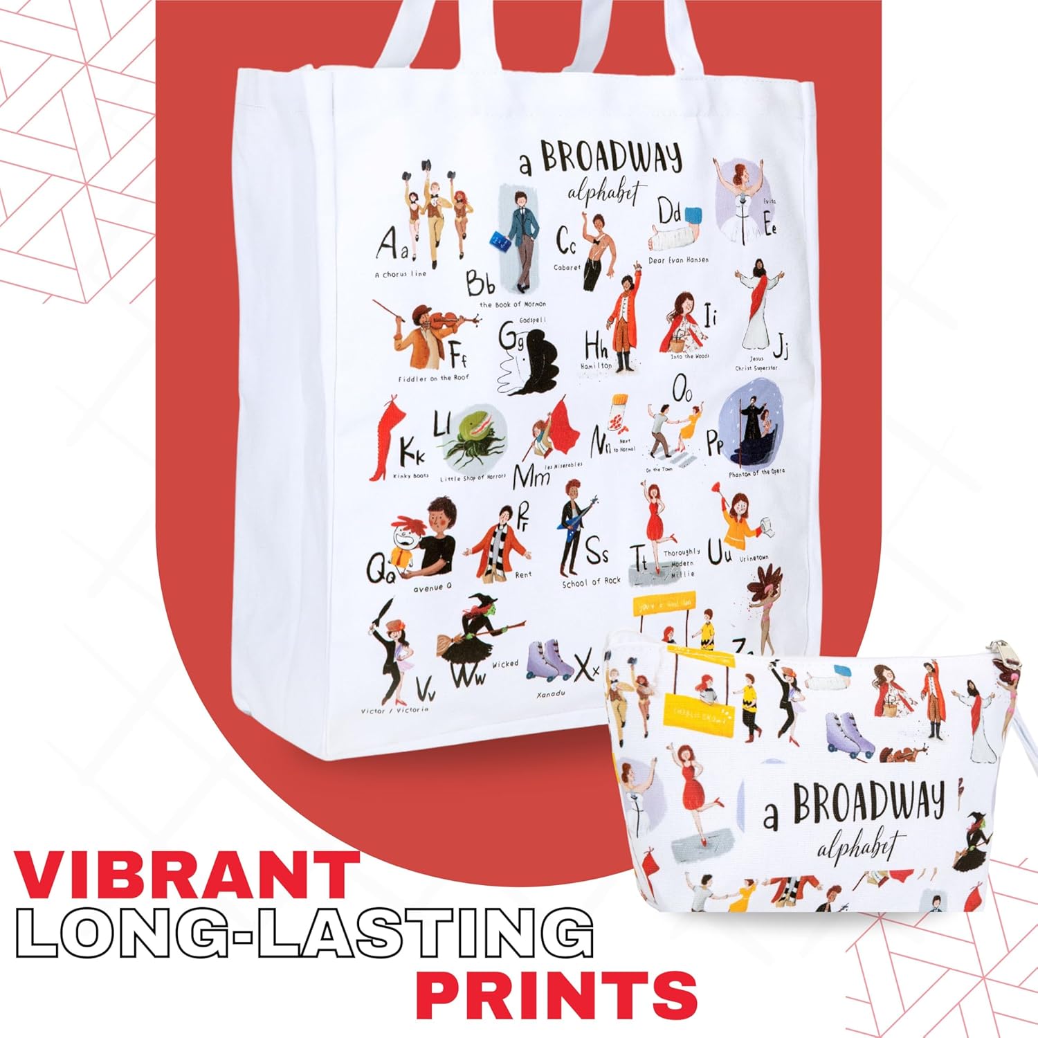 UTOPISH Broadway Tote Bag and Cosmetic Bag Set - Gifts for Musical Theatre Lovers - 26 Unique Designs for Broadway Musical Gifts - Image 5