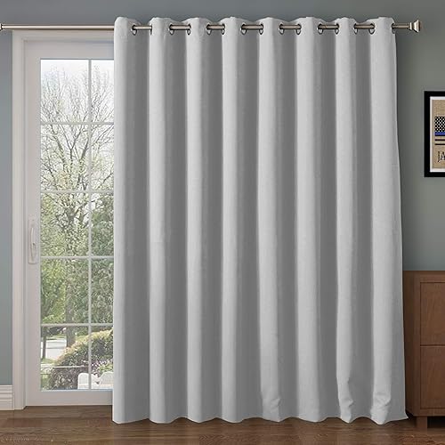 Panel de cortina opaca ancha caislamiento térmico, extraancha, ppuerta de patiopuerta corredizacortinero, con ojales en la parte superior, 100 pulg