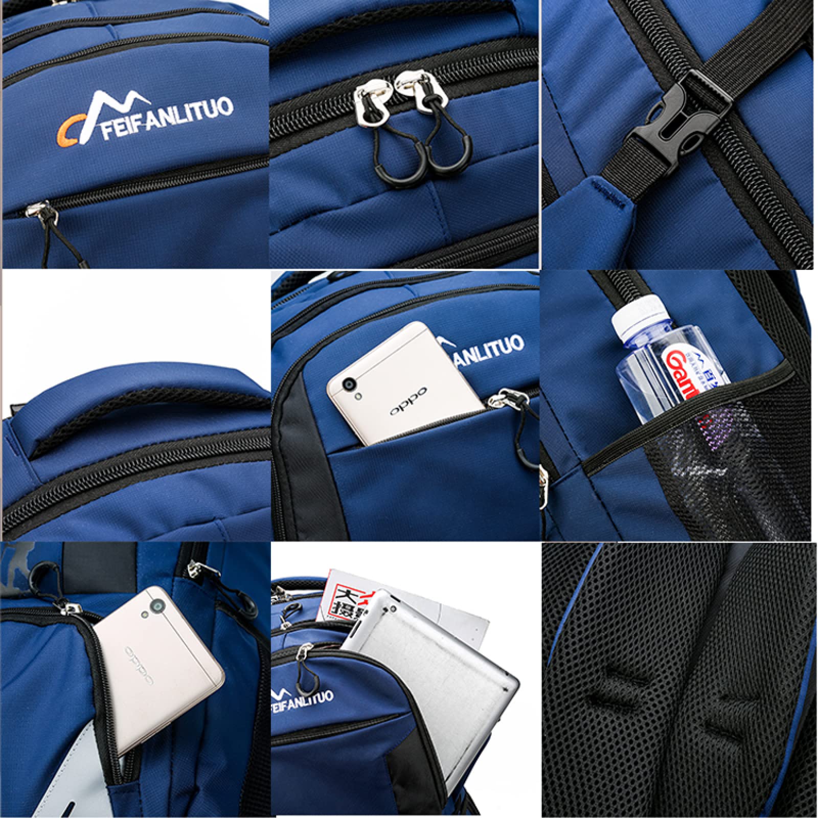 Mochila de senderismo al aire libre de 75L para hombre, mochila de viaje para acampar, escalada, deportiva, mochila escolar, paquete de trekking para hombres y mujeres