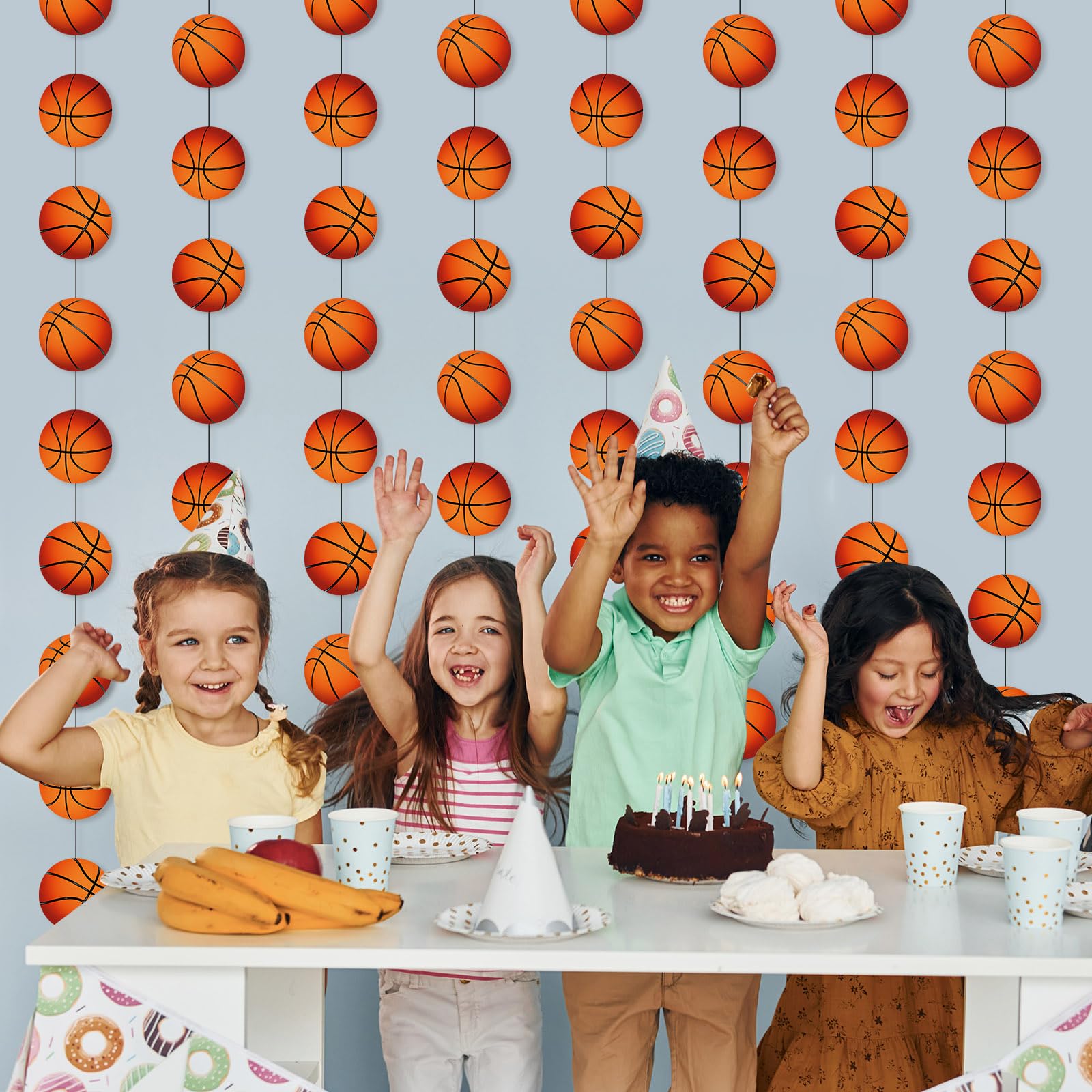 PANRRPERS Basketball Happy Birthday Banner Garland - Party Decorations Bunting For Kids, Teens, Boys