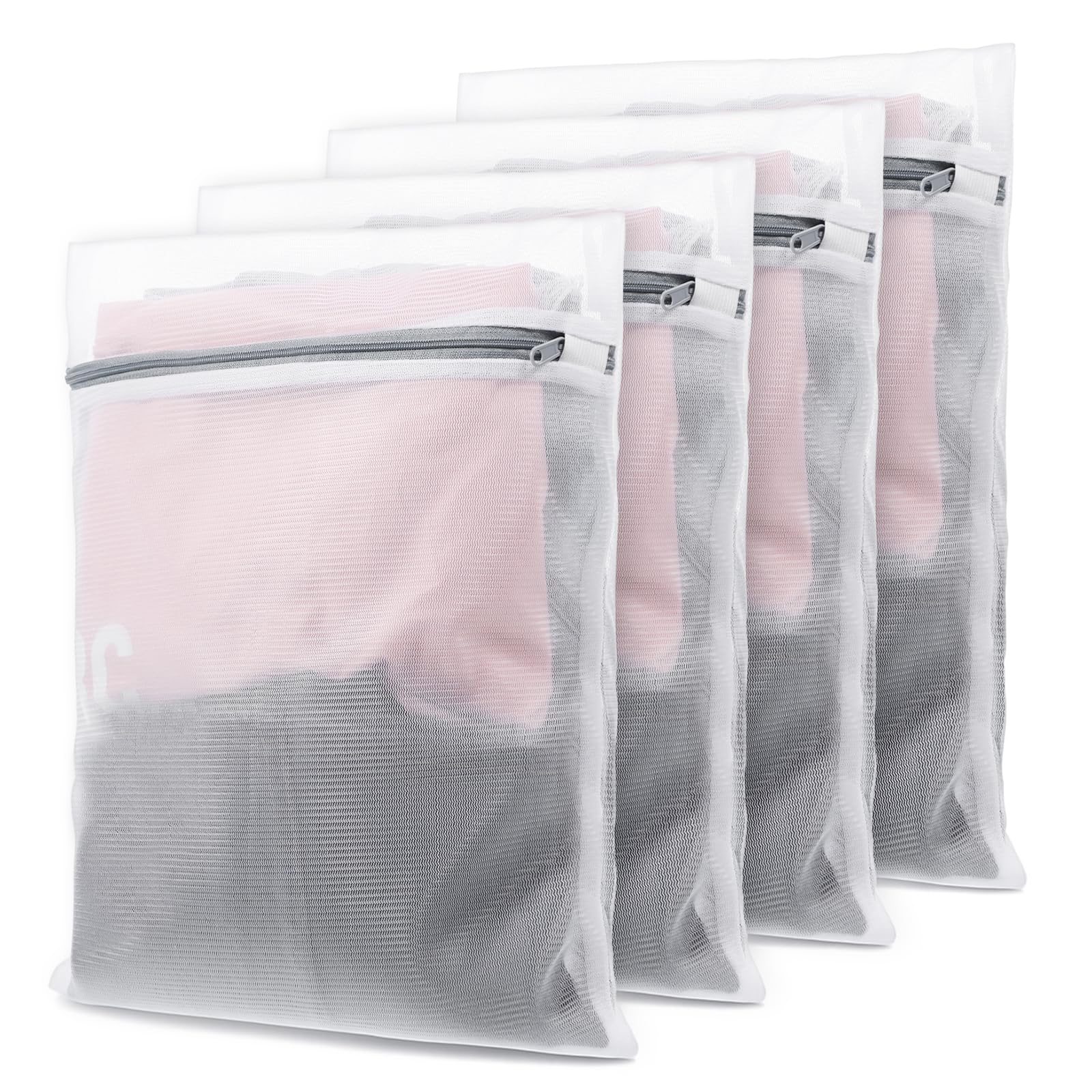 Allecto Plus - Set van 4 wasnetten voor de wasmachine - 30 x 40 cm - Waszak met