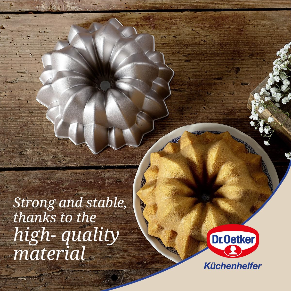 Stampo Ciambella Dr. Oetker 22cm - Alluminio Antiaderente Per Dolci | Confezione Regalo - Foto 7